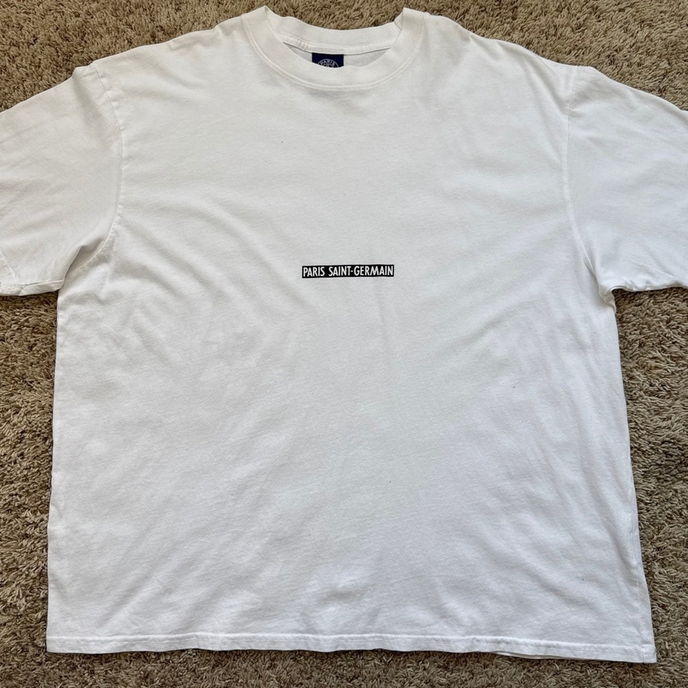 Paris Saint-Germain PSG EcoCycle White Graphic T-Shirt Mens XXL Recycled Cotton